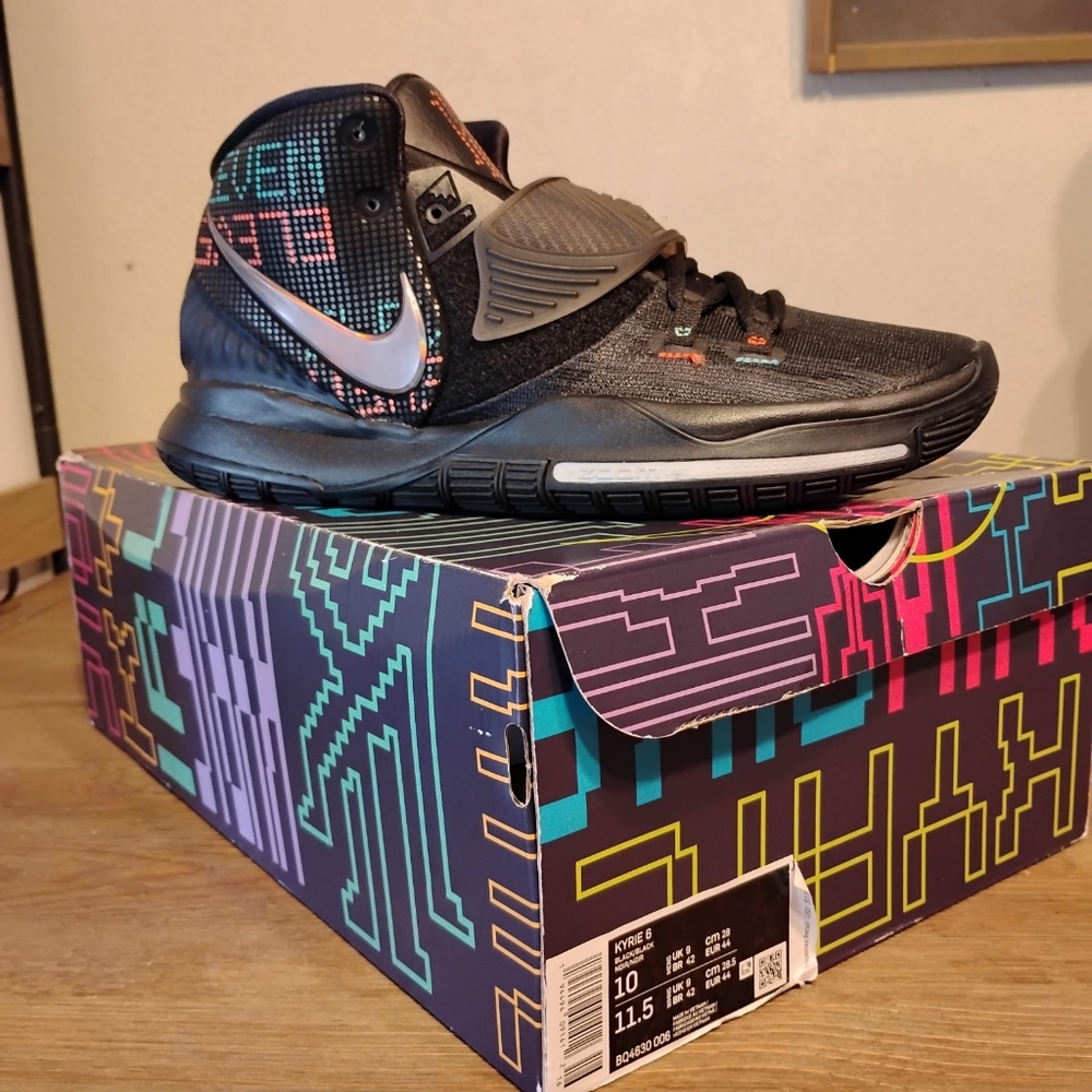 Nike Black and Multicolor High-Top Sneakers